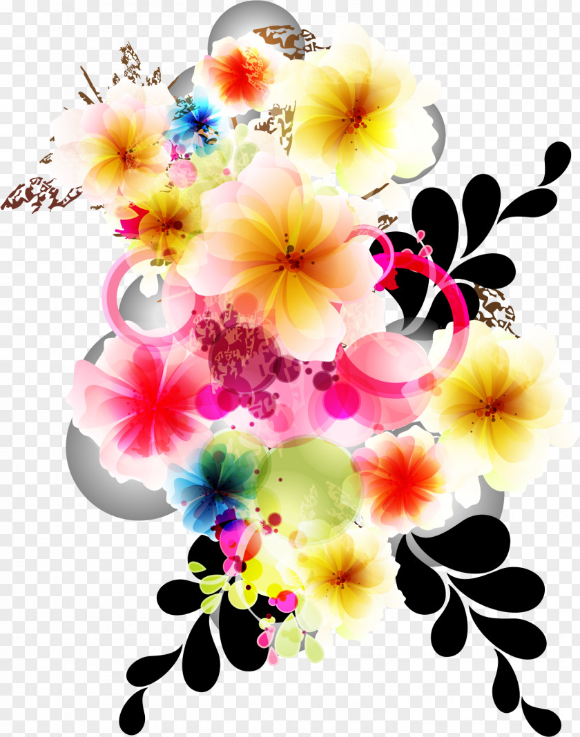 Dream Colorful Flowers Floral Design Flower PNG