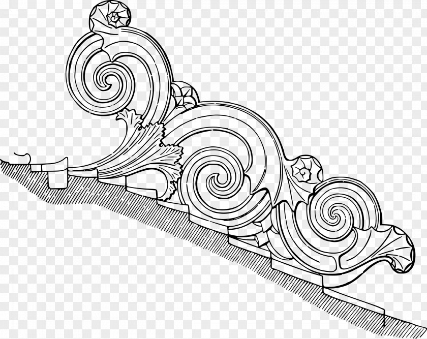 Baroque Corinthian Order Ornament Clip Art PNG