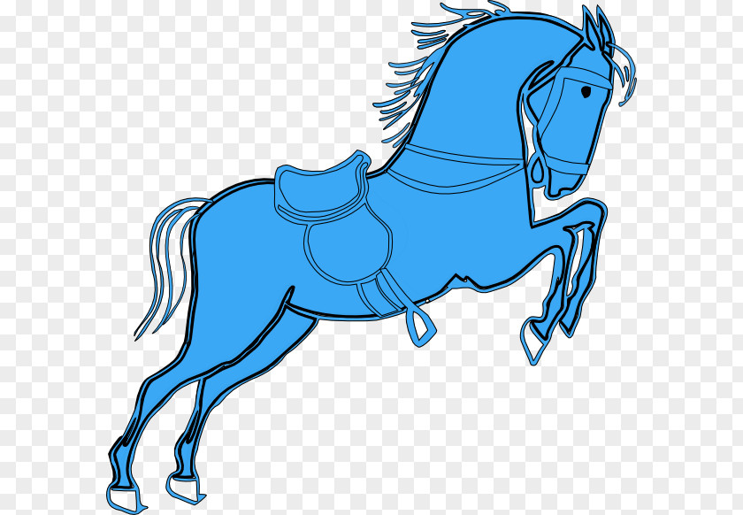 Blue Pony Horse Clip Art PNG