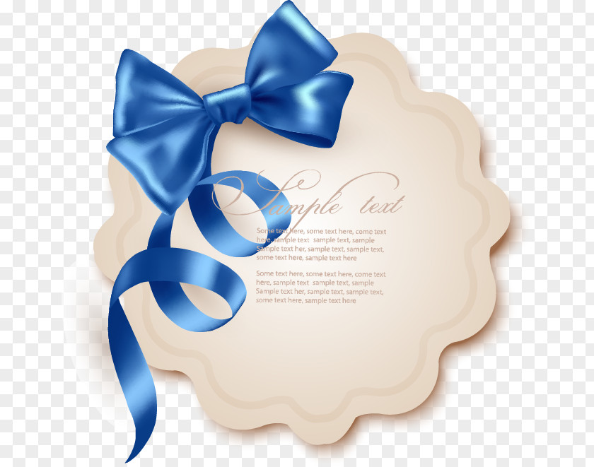 Blue Bow Irregular Pattern Paper Shape PNG