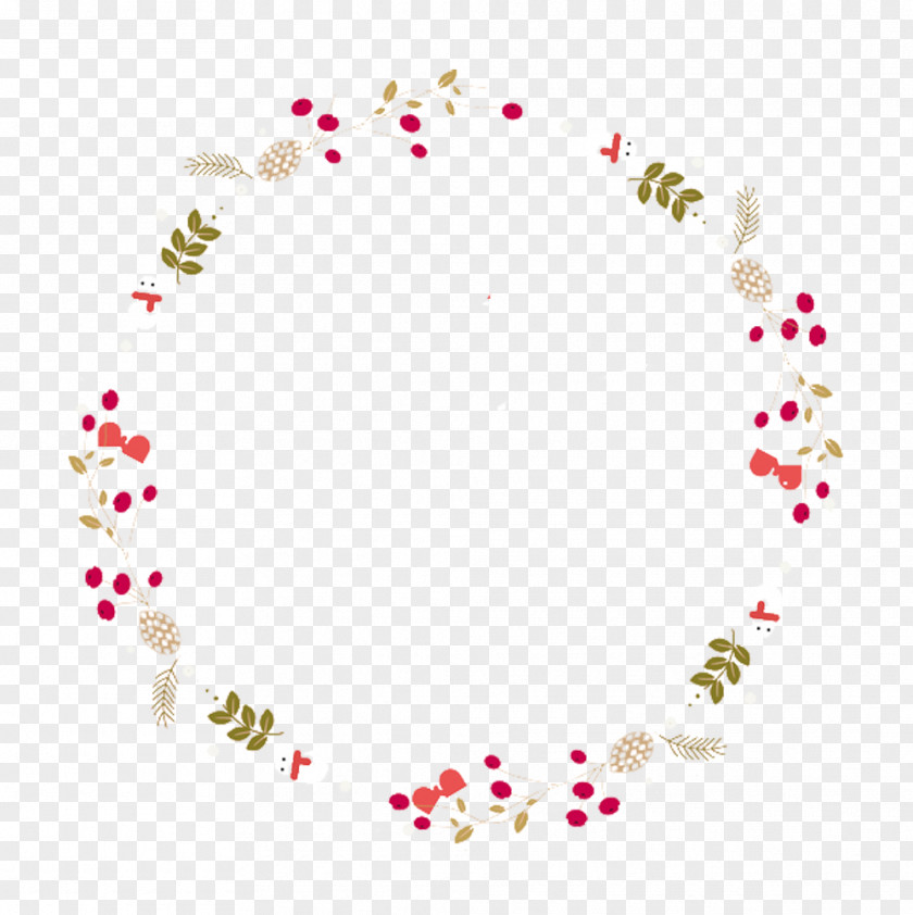 Christmas Fruit Ring Picture Material Decoration Snowflake PNG
