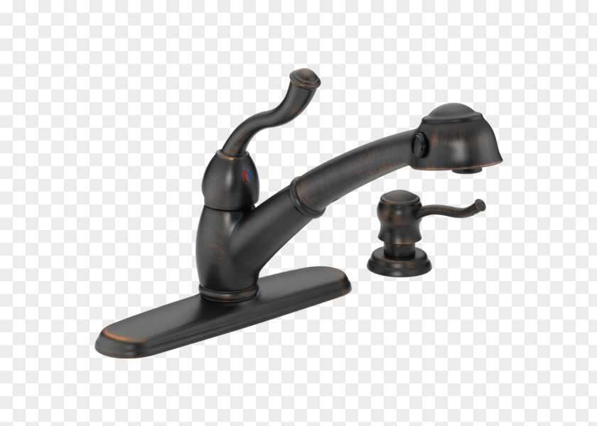 Kitchen Tap Sink Bronze Soap Dispenser PNG