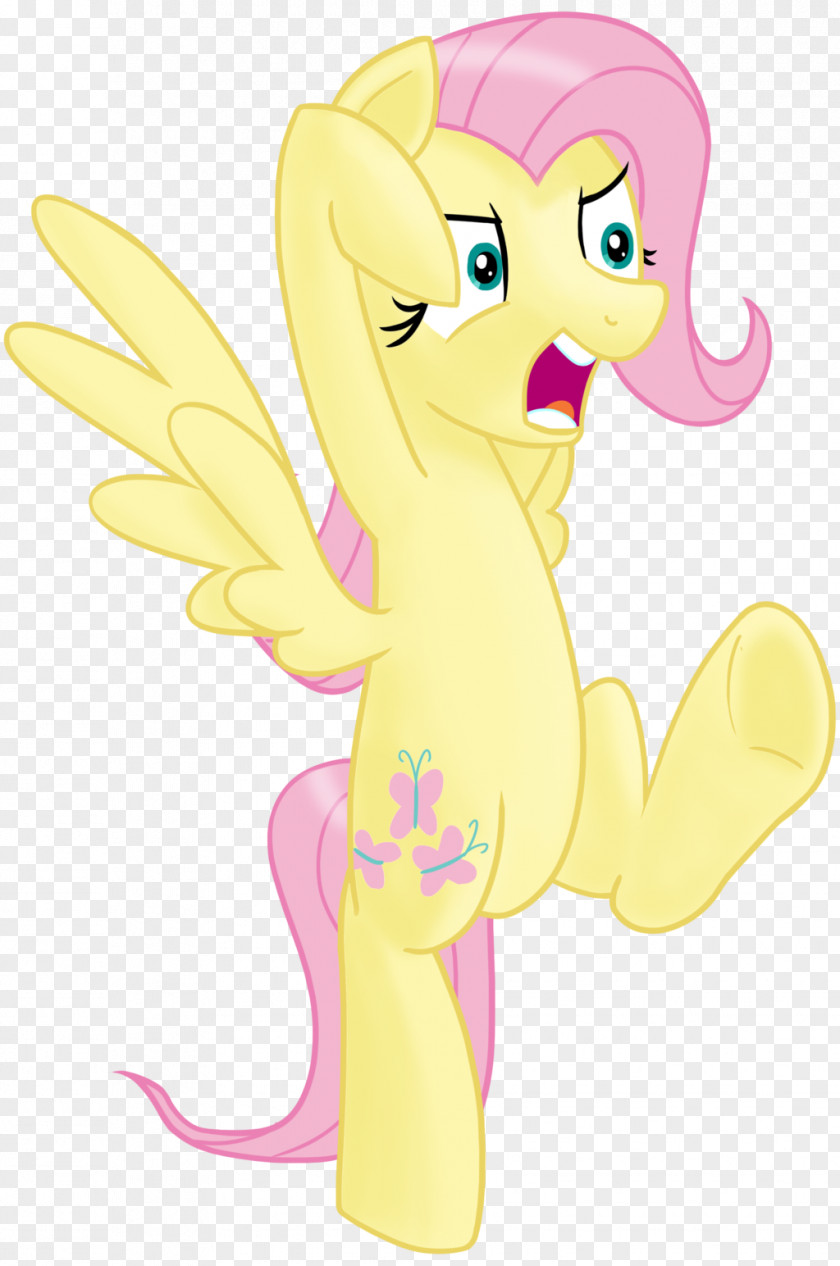 Scary Fluttershy Horse Telegram Sticker Clip Art PNG