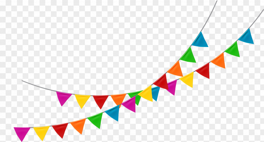 Color Cartoon Triangle Pull Flag Banner Pennon Bunting PNG