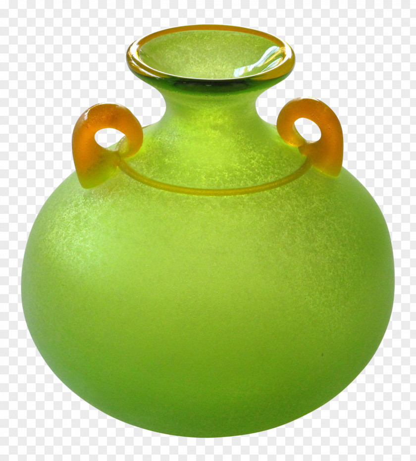 Iron Vase Acid Green Murano Ceramic Glass PNG