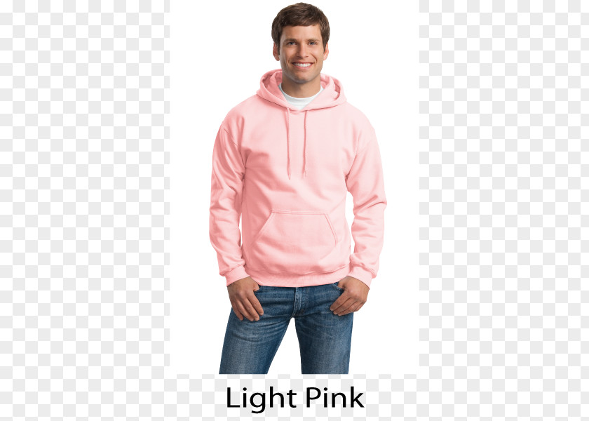 Pink Light Hoodie Long-sleeved T-shirt Gildan Activewear Clothing PNG