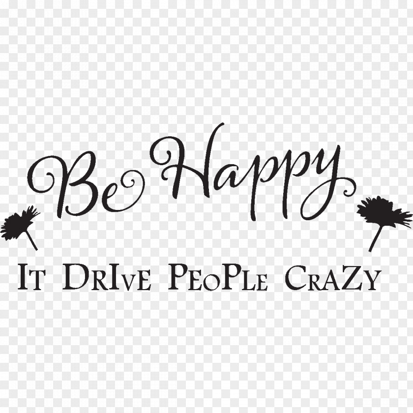 Quotation Happiness Wall Decal Sticker Good PNG