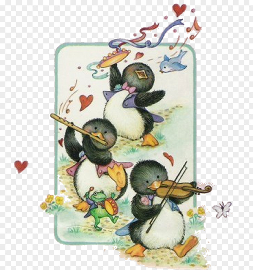 Log Cards Penguin PNG