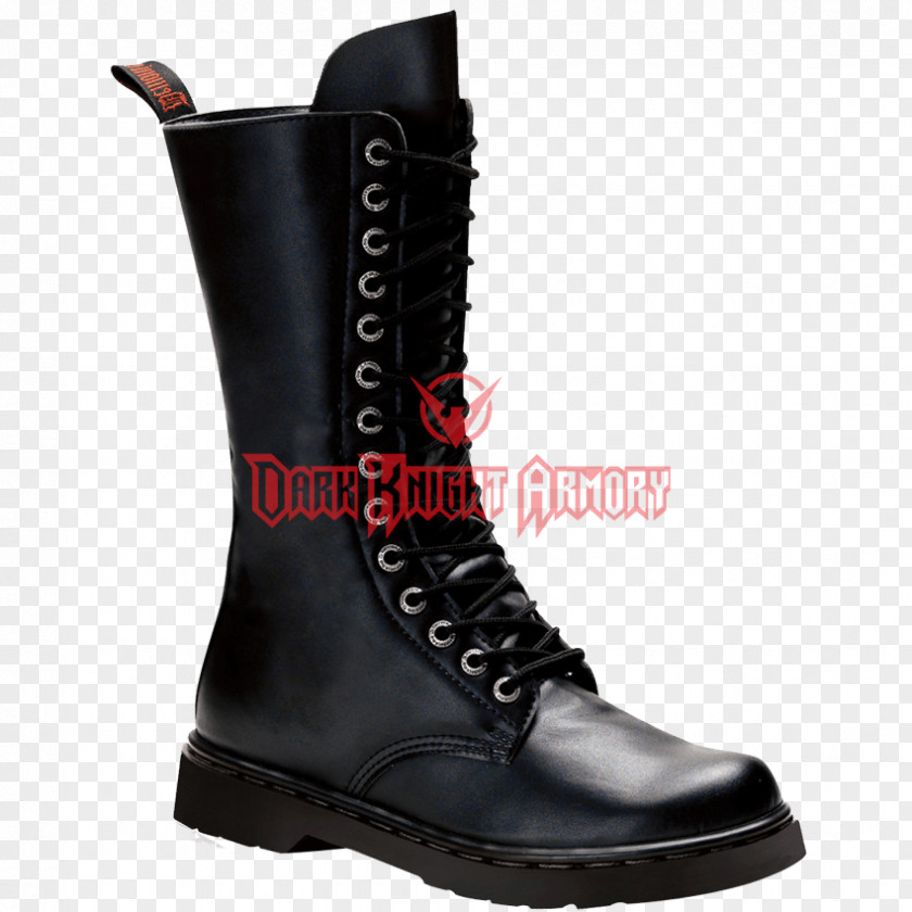 Calf Boots Motorcycle Boot Combat DEFIANT-300 Black Vegan Leather Shoe PNG