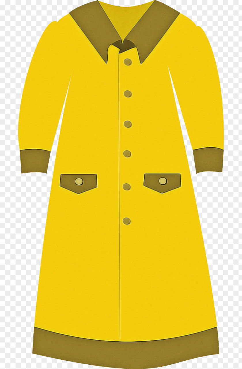 Clothing Yellow Outerwear Sleeve Button PNG