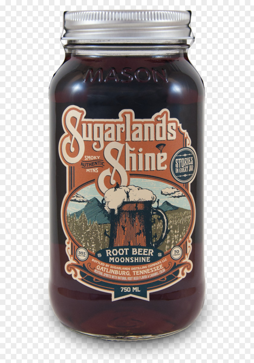 Moonshine Root Beer The Sugarlands Distilling Company Whiskey PNG