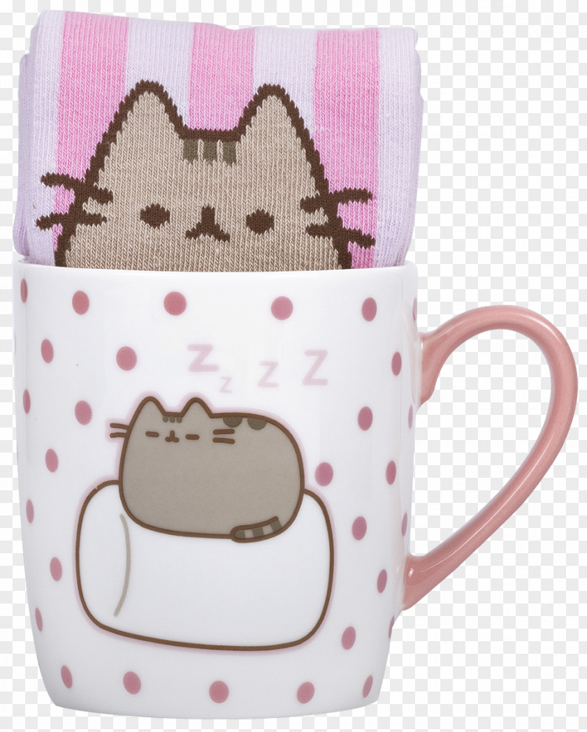 Mug Pusheen Sock In A Ceramic Travel Cat PNG
