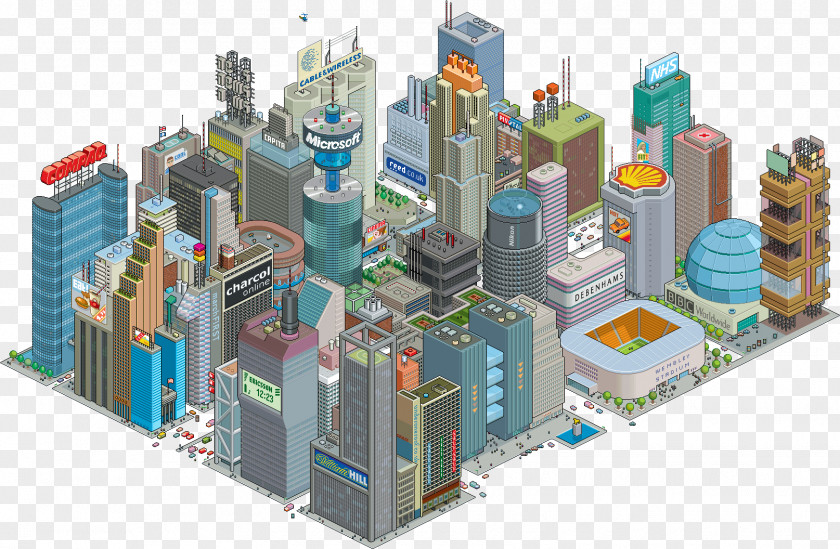 City Pixel Art EBoy Artist PNG