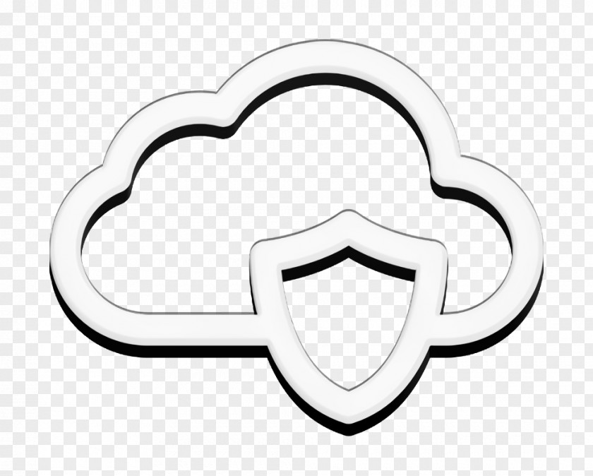 Computer Security Icon Shield Protected Cloud PNG