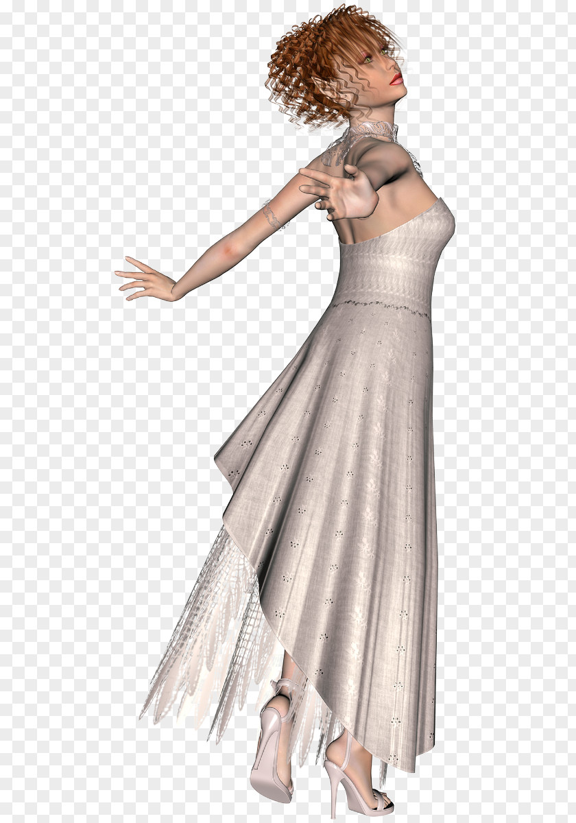 Fairy Dress Shoulder Gown 3D Computer Graphics PNG