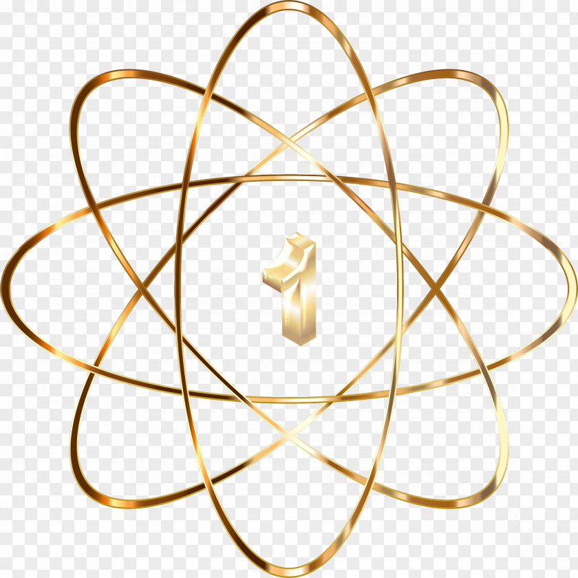 Gold Background Atomic Number Nucleus Neutron PNG
