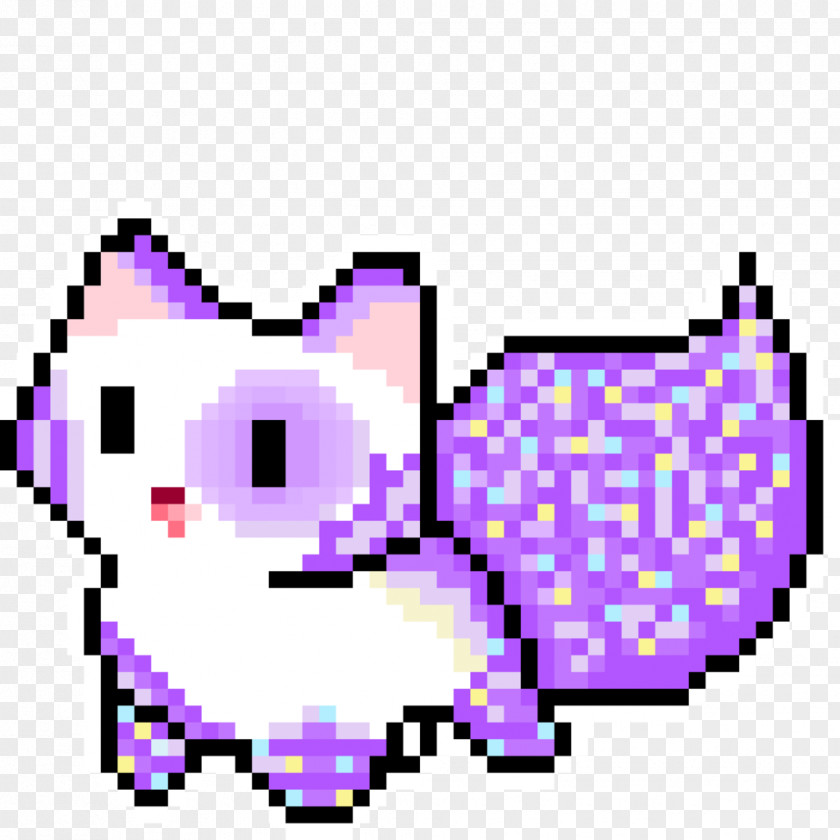 Pixel Cat Kitten Art PNG