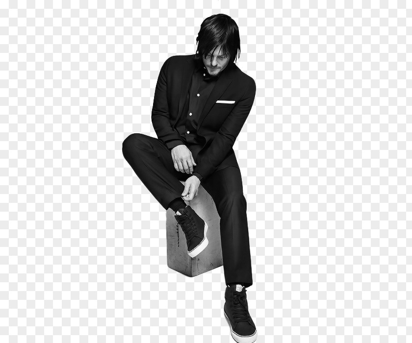 Actor Daryl Dixon Black And White Photography PNG