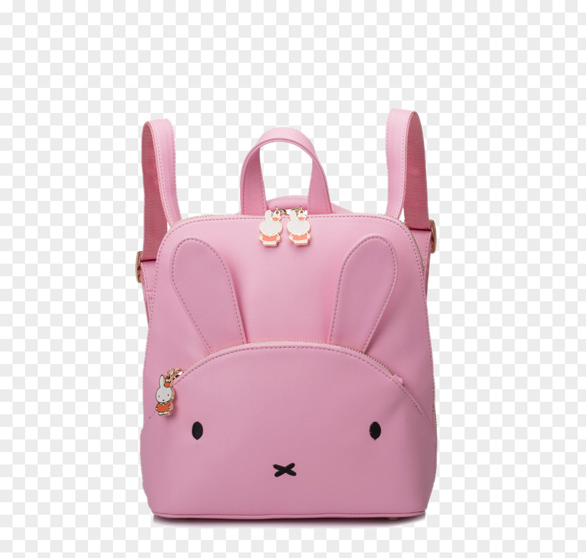 Pink Bunny Backpack Fashion Handbag Miffy Rabbit PNG
