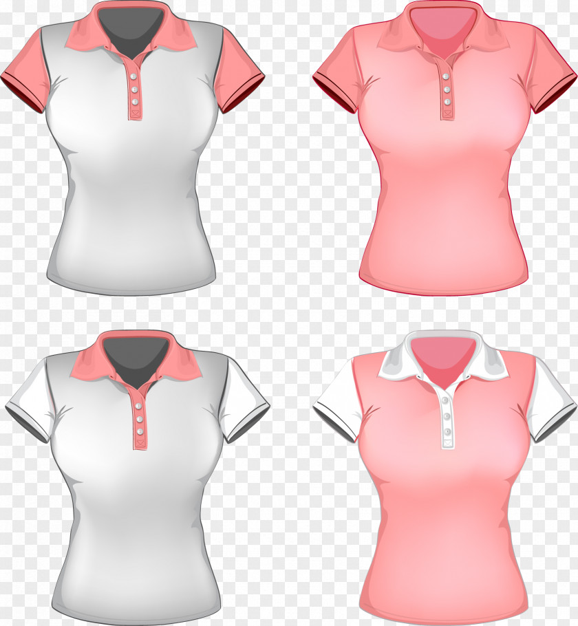 Vector Women T-shirt Polo Shirt Sleeve PNG