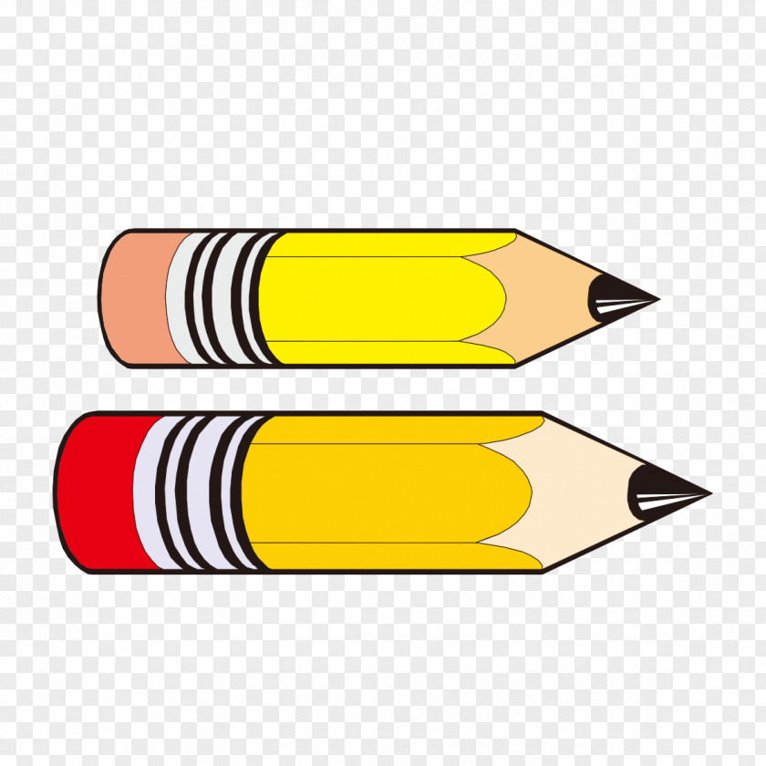Yellow Pencil Pattern Clip Art PNG