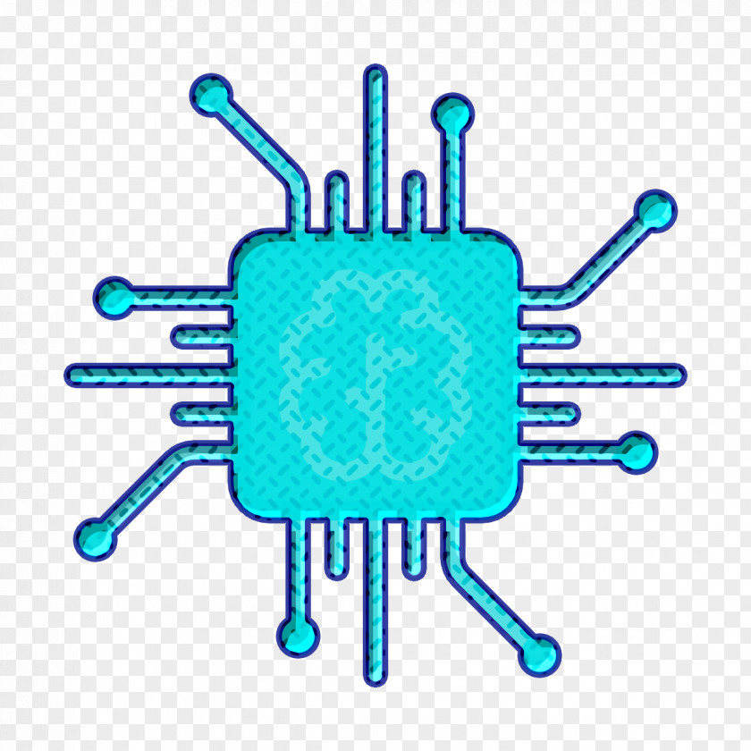 Chip Icon Brain Future Technology PNG