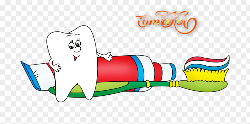 Hand-painted Cartoon Tooth Toothpaste Toothbrush PNG
