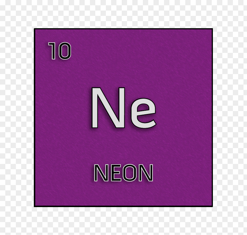 Neon Colored Periodic Table Chemical Element Symbol Videos PNG