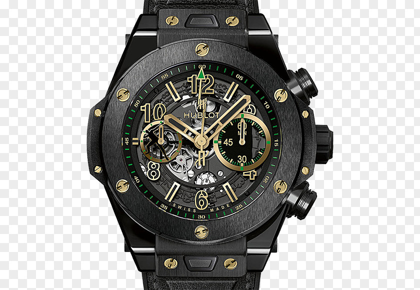 Usain Bolt Watch Hublot Chronograph Clock Gold PNG