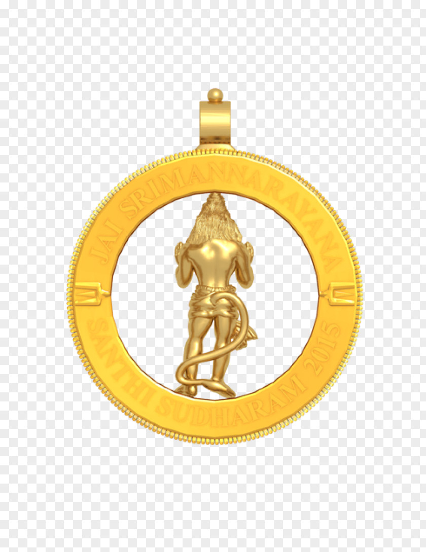 Hanuman Charms & Pendants Gold Jewellery Locket Necklace PNG