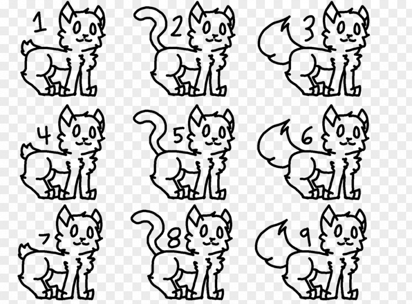 Painted Cat Adoption Line Art Base PNG