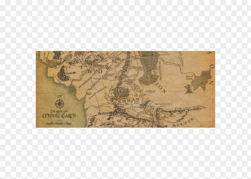 Senhor Dos Aneis The Lord Of Rings Hobbit Aragorn A Map Middle-earth PNG