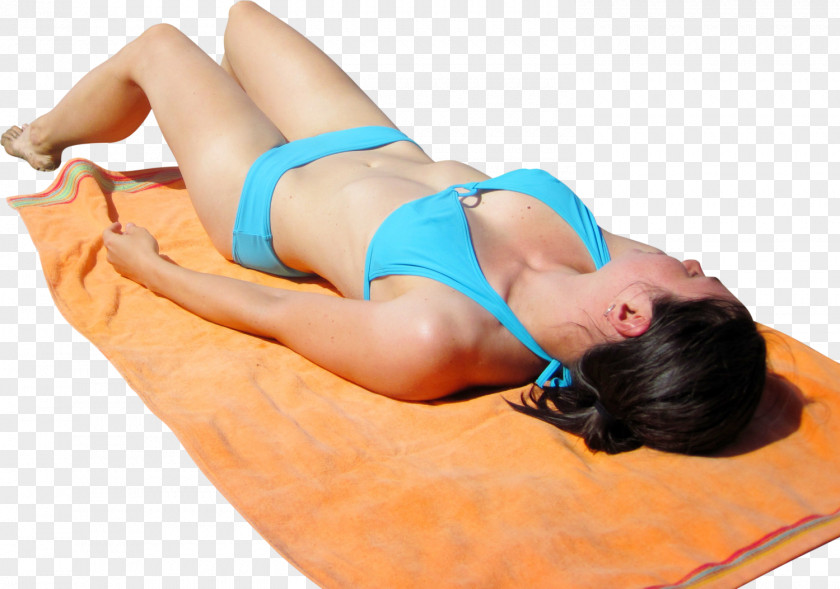 Beach Sun Tanning Ultraviolet Woman Female PNG
