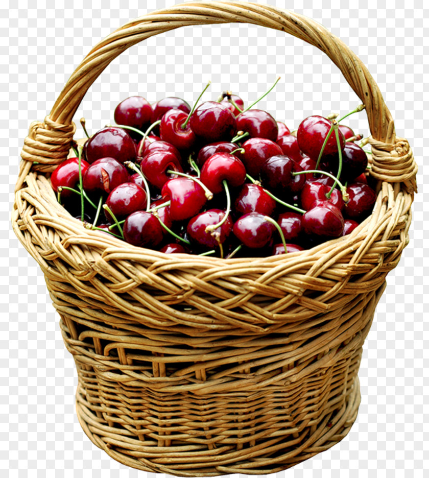 Cherry Basket Sweet Cerasus Clip Art PNG