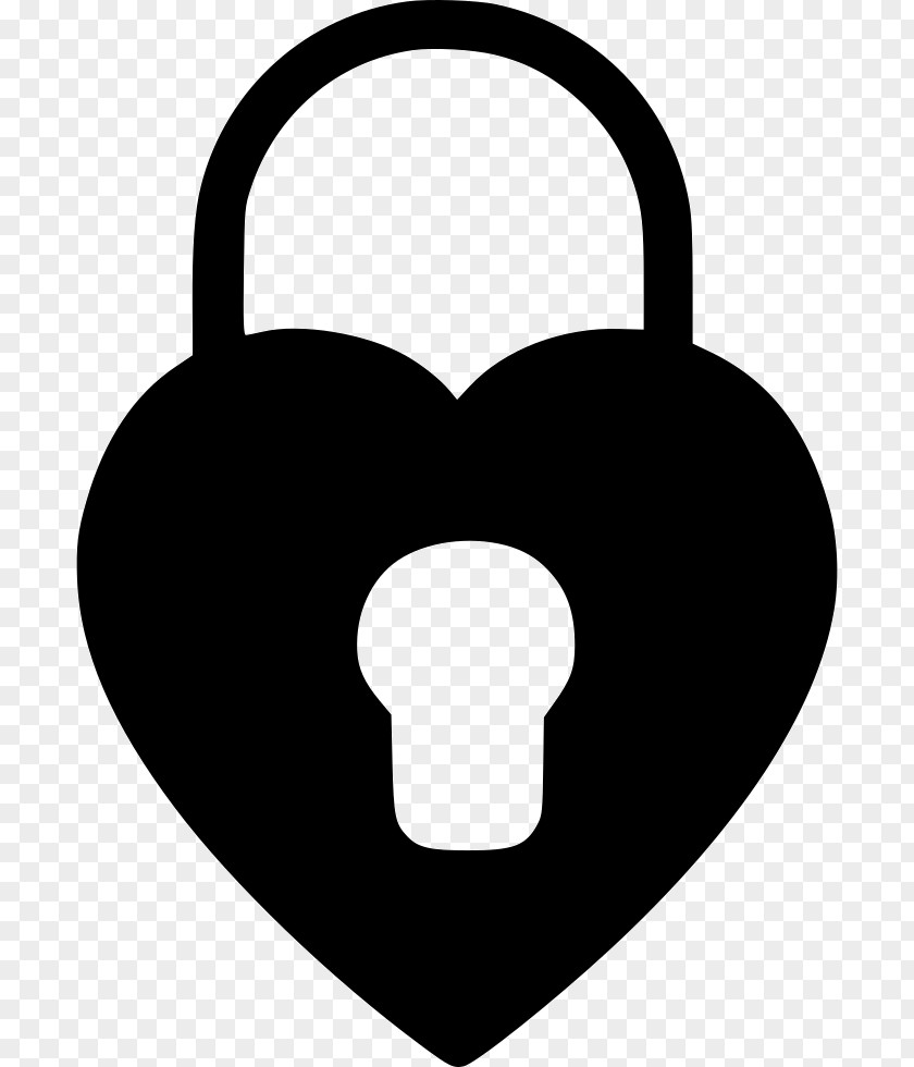 Heart Lock Padlock Line White Clip Art PNG