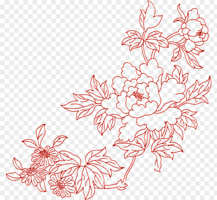 Moutan Peony Red Clip Art PNG