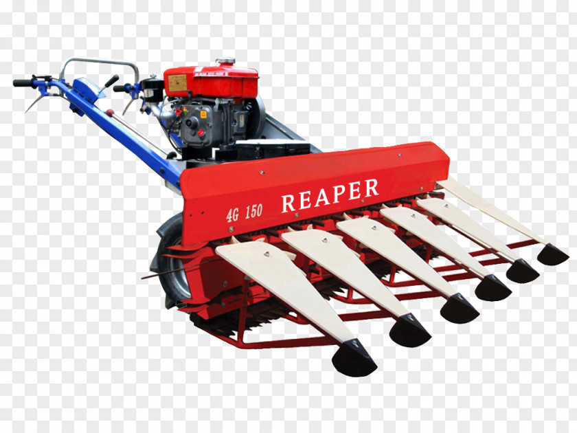 Rice Reaper Combine Harvester Agricultural Machinery Paddy Field PNG