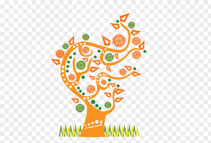 Autumn Tree Orange Clip Art PNG
