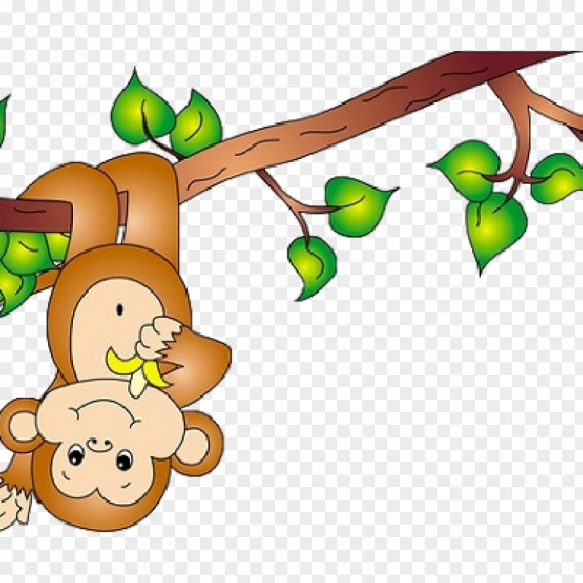 Monkey Tree De Puzzle Clip Art Image Drawing Cartoon PNG