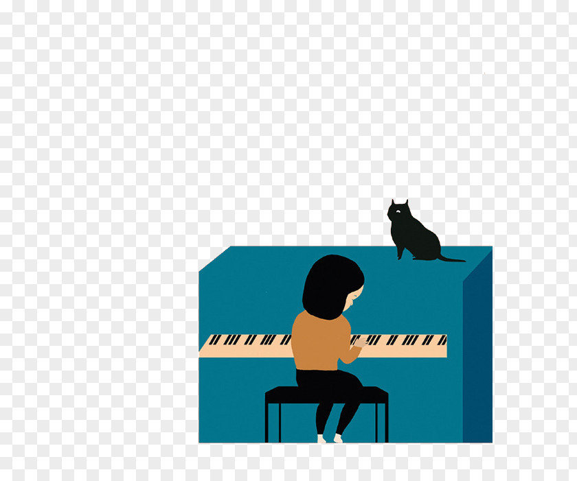 Play Piano Illustrator Magikon Vivaldi Book Illustration PNG