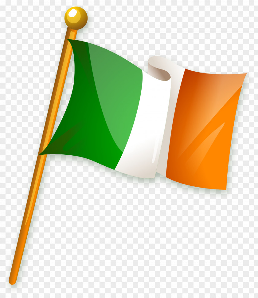 Vector Hand Painted Irish Flag Of Ireland PNG