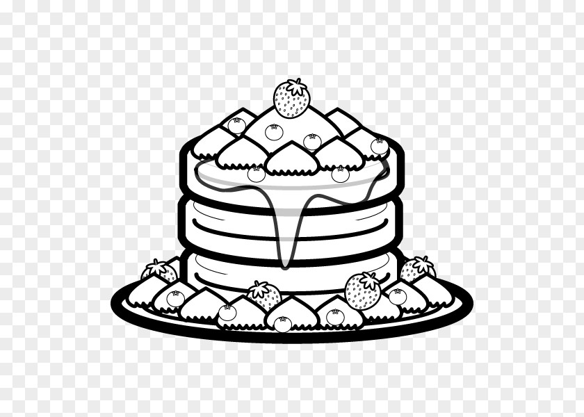 Cake Pancake Christmas Black And White Monochrome Painting PNG
