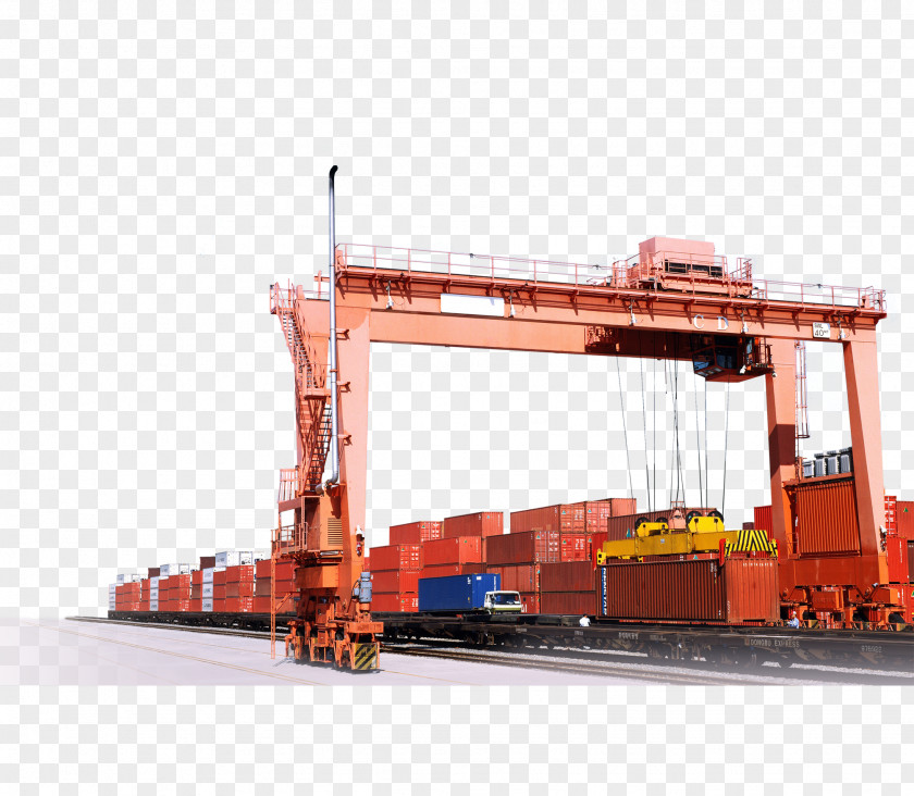 Crane Architectural Engineering Freight Transport Intermodal Container PNG