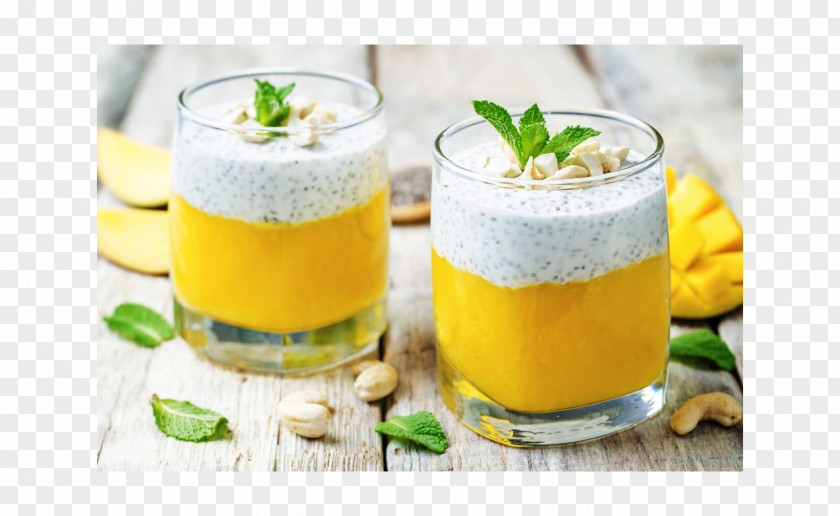 Delicious Mango Drinks Buckle Clip Free HD Breakfast Mousse Cream Chia Seed Yogurt PNG