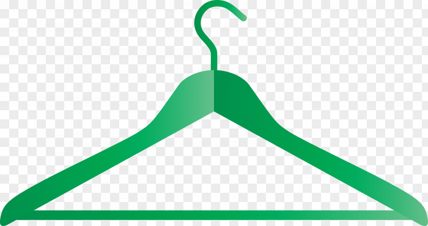 Green Clothes Hanger Line Logo Triangle PNG