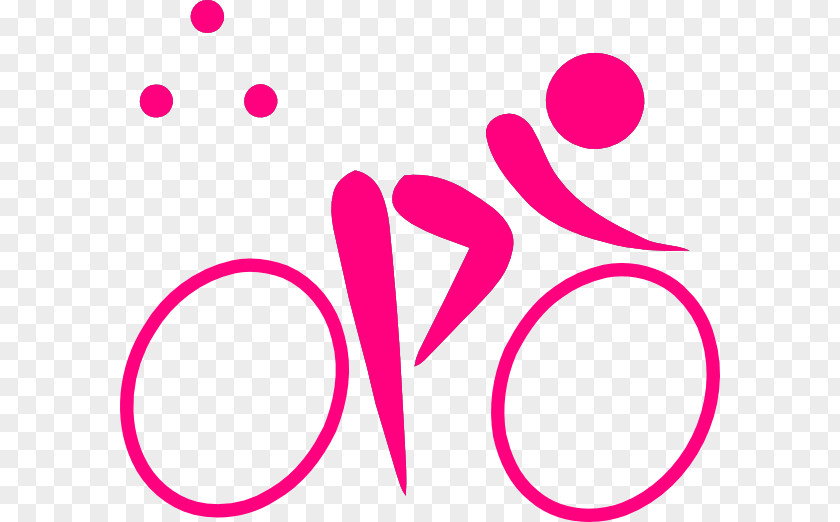 Pink Bicycle Pictogram Cycling Clip Art PNG