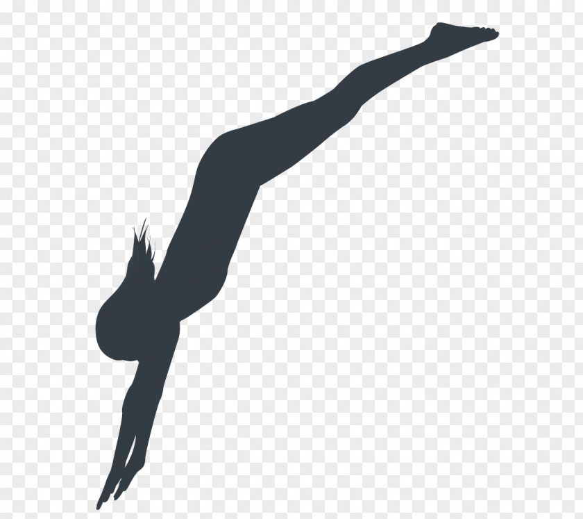 Yoga Silhouette Female Scuba Diving Underwater PNG