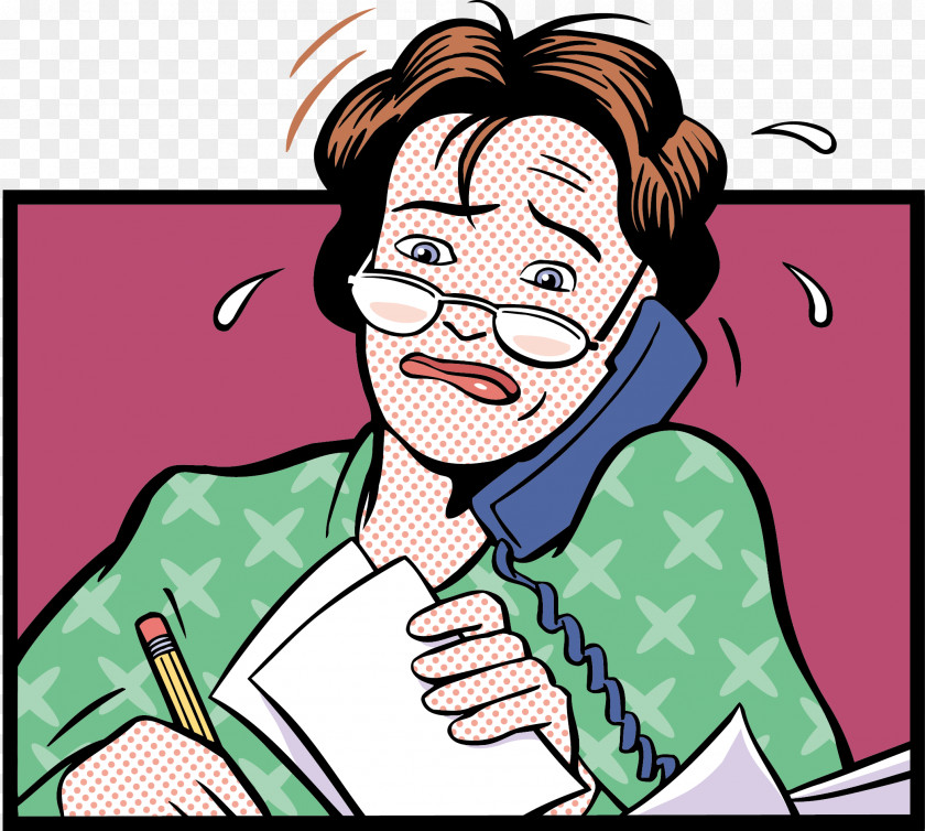 Busy Woman Vector Cartoon Female Stock Illustration PNG