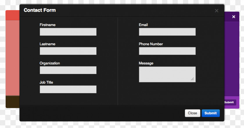 Contact Form WordPress Page Plug-in PNG