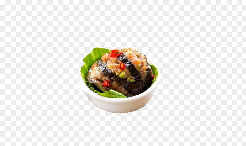 Steamed Eggplant With Minced Pork Steaming Cooked Rice Meat Food PNG